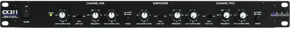 ART CX311 2-way Crossover with Subwoofer Output