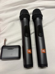 Used JBL WIRELESS MICs 2 Wireless Dynamic Microphones with Receiver Work Great