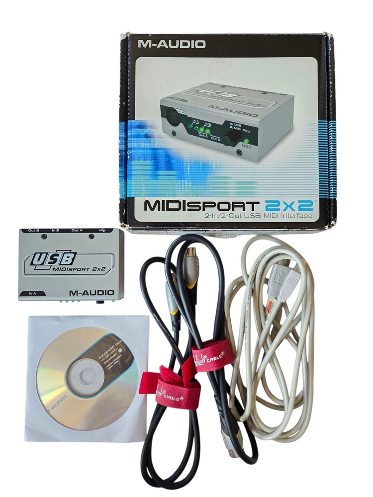 M-AUDIO Midisport 2×2 Usb Bus-Powered 2-IN/2-OUT 32 Midi Channel Interface VG
