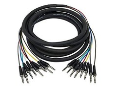 Monoprice 8-Channel 1/4 Inch TRS Male to 1/4 Inch TRS Male Snake 26AWG Cable C/d