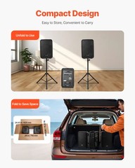 VEVOR 2 X 8 in Speakers Portable PA System 300W Mixer Bluetooth Mic for DJ Party