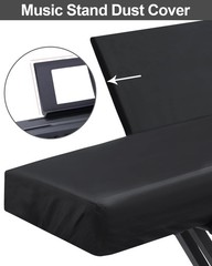 Stretchy Electric Piano Keyboard Covers – Waterproof Elastic 61 Keys, Black