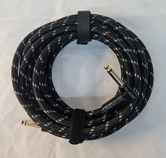 FENDER Hyper Tough Black Tweed 18.6′ Instrument 1/4″ Cable 18.6 foot GREAT