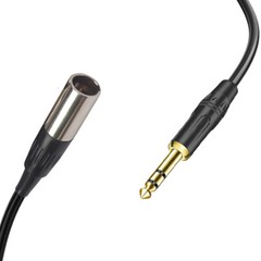 3-Pin Mini XLR Male to 1/4″ TRS Balanced Lavalier Microphone Interconnect Cable