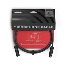 D’Addario Accessories Microphone Cable – XLR Cable – Copper Braid Shield –