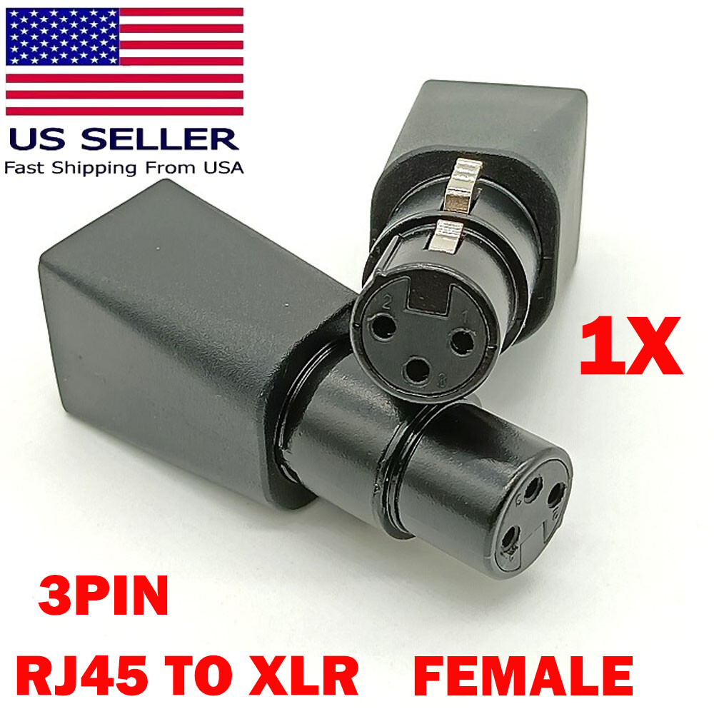 DMX to RJ45 Connector – RJ45 Ethernet to 3 Pin XLR DMX Female Adapter