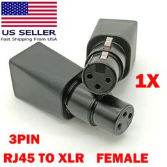 DMX to RJ45 Connector – RJ45 Ethernet to 3 Pin XLR DMX Female Adapter