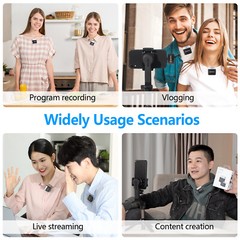 BOYA BY-M1V Wireless Lapel Microphone USB Type C / Lightning / 3.5mm Audio Jack