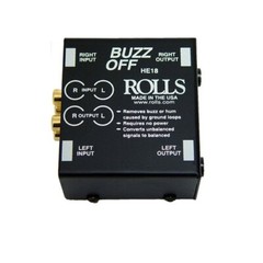 Rolls HE18 Buzz Off 2-Channel Hum and Buzz Remover w/ RCA Male Cable