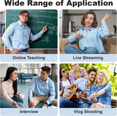 Q28 Mini Wireless Lavalier Microphone w/Charging Case For USB C Android & iPhone