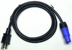 LASE 6 Ft(1.8M) PowerCon to 3 Pin AC Edison Plug 16AWG (for Powered Speakers)