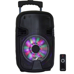 beFree 8″ 400W Portable Bluetooth Party Speaker w Warranty USB SD Lights Remote