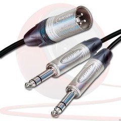 Balanced Neutrik Male XLR Split into 2 x Neutrik balanced Female Jacks, Sommer