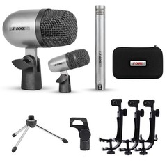 5 Core Conga Mic Snare Tom Microphone Drum Kit Condenser XLR Instrument Mics