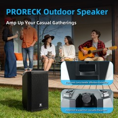 PRORECK SP8 8″ 1000W Powered PA Speaker 3-Ch DSP Mixer Bluetooth TWS DJ System