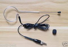 Single Ear Head Headset Mic Headworn Microphone For Sennheiser Wireless Black