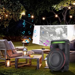 18in Pull Rod Outdoor Portable Bluetooth Party Speaker 18500W with LED Lights