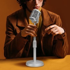 Liftable Retro Microphone Props Lightweight Model For Cosplay Trending