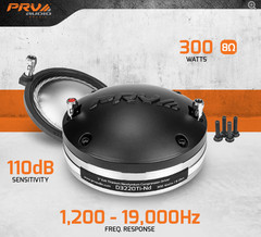 PRV Audio D3220Ti-Nd Pro Compression Driver Horn Titanium Neodymium 300 Watts 1X