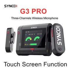 SYNCO G3 Pro 2.4G 3-Channels Wireless Lavalier Microphone 2*transmitter Touch