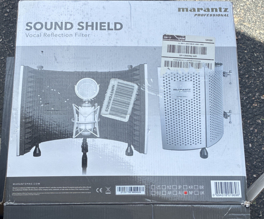 Marantz Professional Sound Shield Microphone Shield, Portable Black Foam/Metal