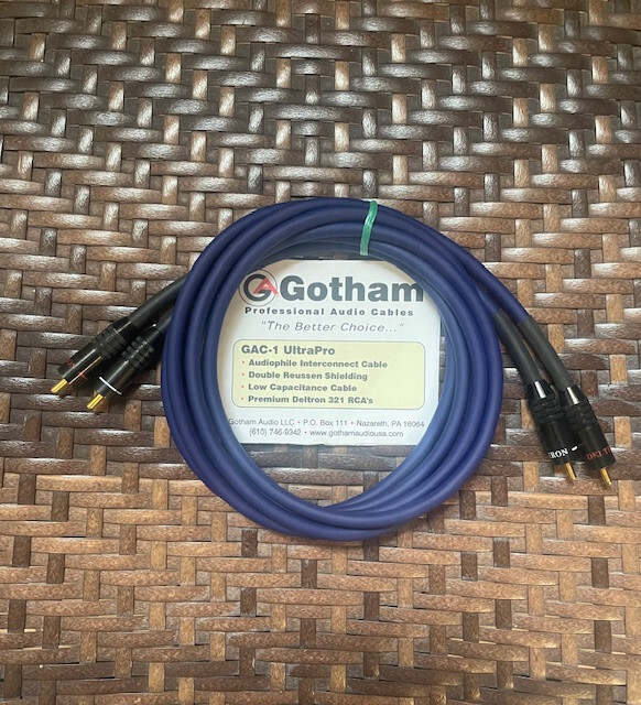 Gotham UltraPro Audiophile Interconnect Cables with Deltron RCA’s – 5 Foot Pair