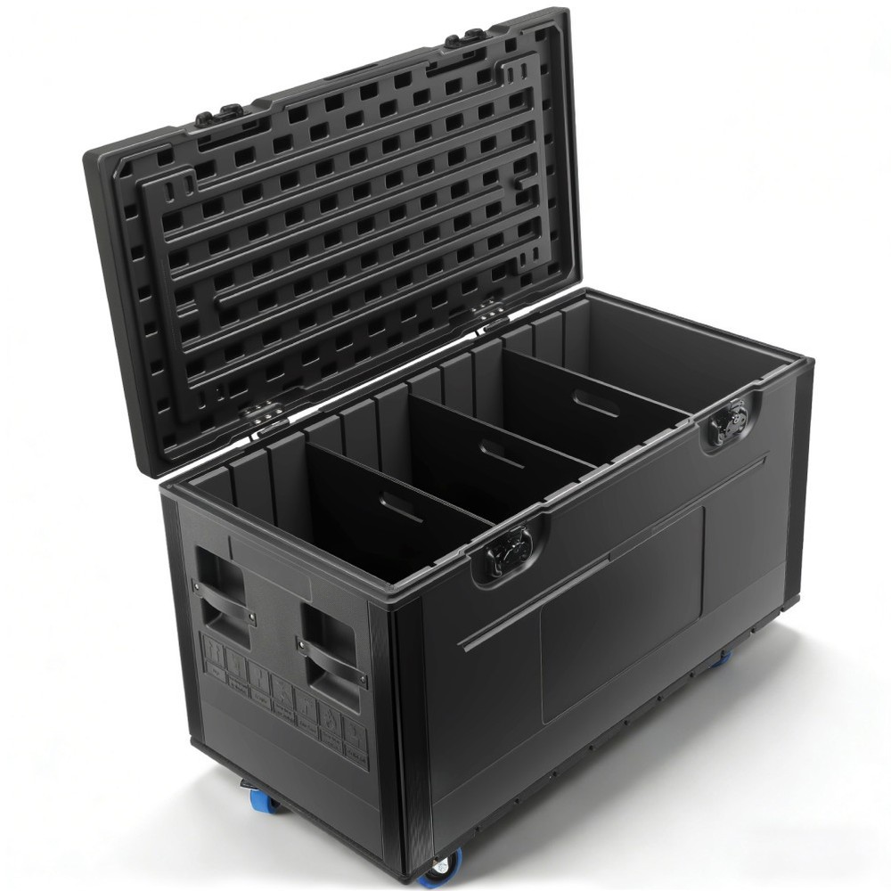 Cable Trunk ATA Road Case Heavy Duty Utility Road Trunk Flight Case with Wheels