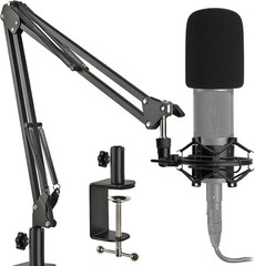Frgyee AVT_Mic Stand_AT_FoamSet Shock Mount Pop Filter Boom Arm