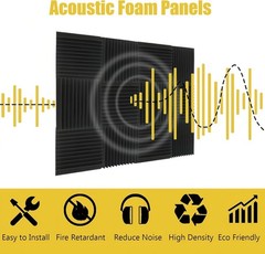 Acoustic Foam Panel Soundproof Foam Noise Cancelling for Home Office Studio Wall