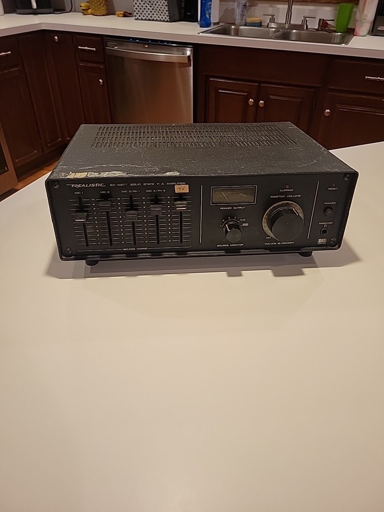 Realistic 80 Watt Solid State PA Amplifier MPA-80 Model 32-2026A – AS-IS