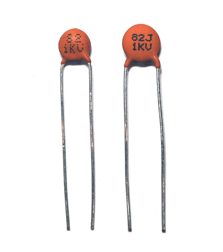 100pc Disc Ceramic Capacitor 82pF 1KV 1000V J ±5% SL RoHS Taiwan Pitch= 5mm