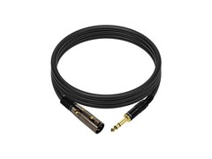 Monoprice XLR Male to 1/4in TRS Male Cable – 6 Feet | 16AWG, Gold Plated