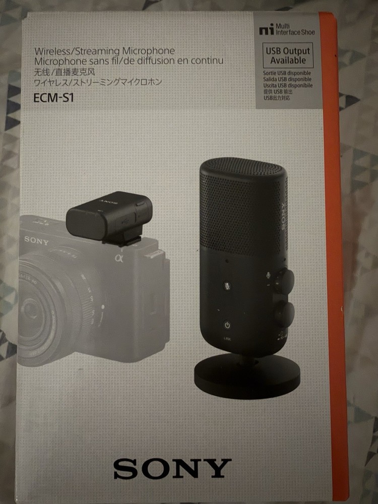 Sony ECM-S1 Wireless Streaming Condenser Mic Omni Multi Interface