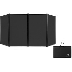 PRORECK DJ Foldable Facade 4 Panel Event Booth Black Metal Frame Scrim TravelBag