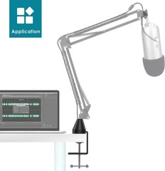 Table Mount Clamp for Mic Boom Arm Clamp for Microphone Arm Stand