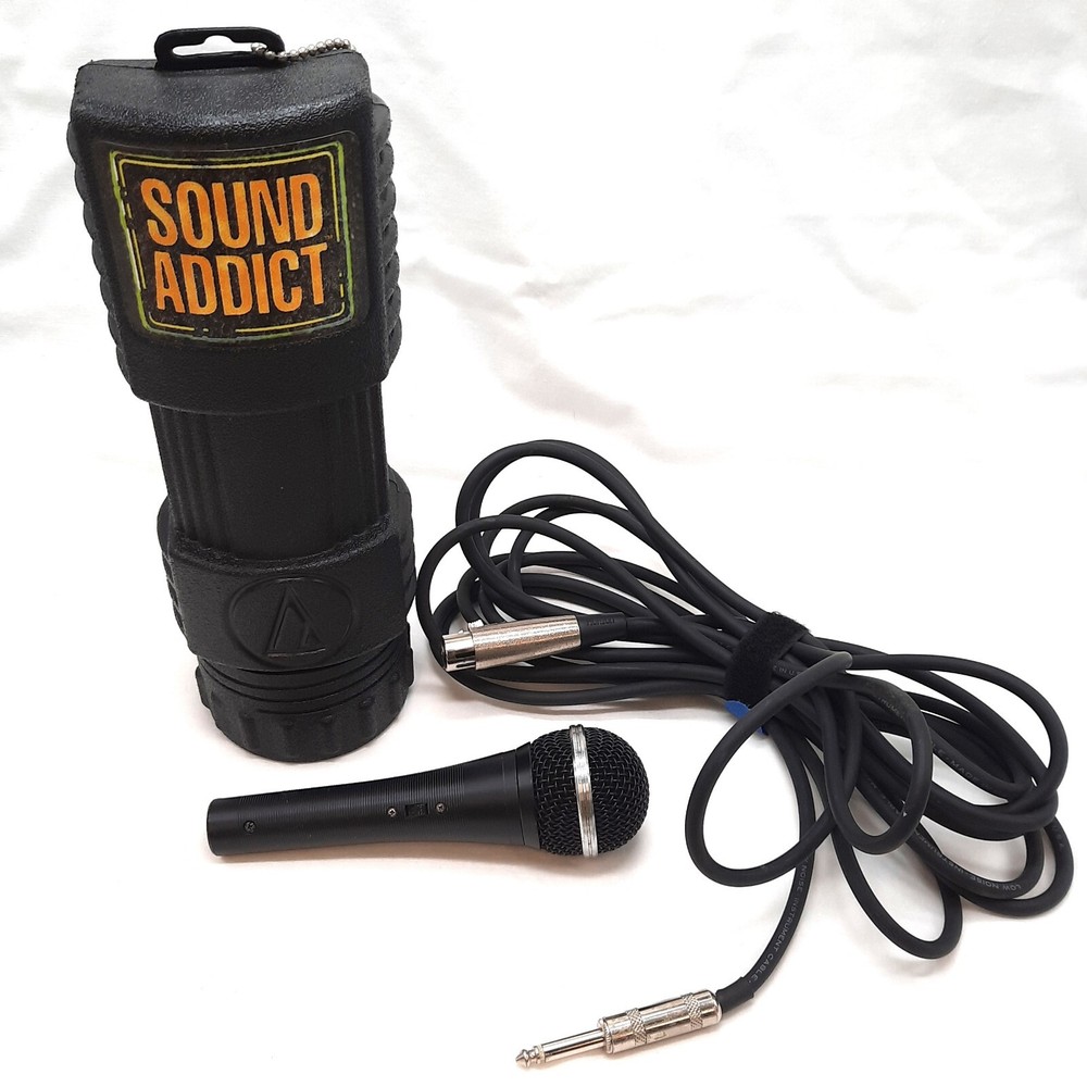 Audio-Technica Bark Sound Addict Microphone w/ Cord & Hard Case TESTED & WORKING
