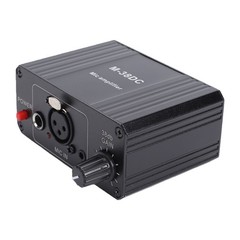 Microphone Preamp High Gain Adjustable For Professional Recording Black For