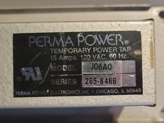 Perma Power „Sockets Plus“ Rack Mount 6 Outlet Strip J06A0, Vintage, USA