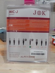 MIC-J Headset Condenser Headworn Microphone T4 Dual Ear Mount Unidirectional