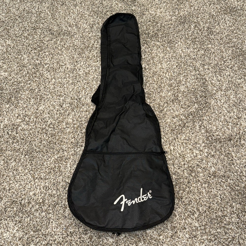 Black Fender Thin Backpack Style Electric Guitar Gig Bag w/ Logo