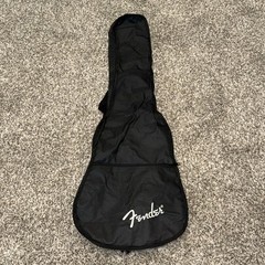 Black Fender Thin Backpack Style Electric Guitar Gig Bag w/ Logo