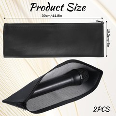 Versatile Microphone and Accessory Storage Bags – 2 Pack Zippered Pouches