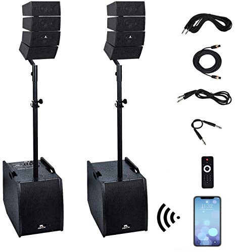 PRORECK 12″ Powered PA System Bluetooth Outdoor Event Mega Party Stage Sound