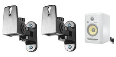(2) Hidden Wall Mount Swivel Brackets For KRK RP5G3W Studio Monitor Speakers