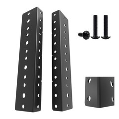 Jingchengmei 4U Rack Rails Kit with Hardware – 2 Pieces (4URR) 4U, Black