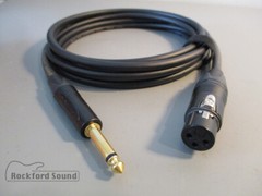 Mogami W2549 Black | Gold Neutrik XLR Female to 1/4″ TS | Unbalanced Cable