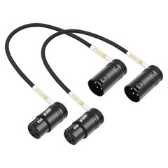 Devinal Rotatable Right-Angle XLR Cable, 1FT, Angle Male to Female 1FT