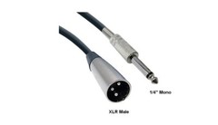 2 Pack 25Ft XLR 3-Pin MALE to 1/4″ MONO Plug Mic Microphone Cord Cable 25 Foot