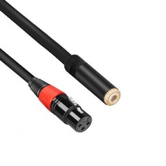 XLR 3 Pins Female to 3.5mm (1/8″) TRS Female Microphone Extension Adapter Cable