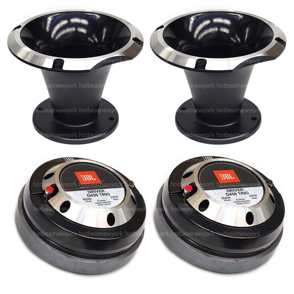 JBL COMBO 2 x D450 TRIO 300W-RMS Drivers and 2 x HL14-50 TRIO Metal Horn Flares